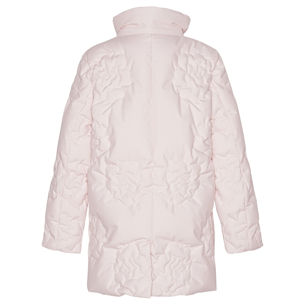 VER de TERRE Pige dunfrakke med pels Dunfrakke 405 Rose powder