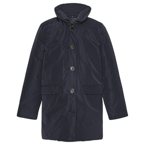 VER de TERRE Pige dunfrakke med pels Dunfrakke 600 Navy
