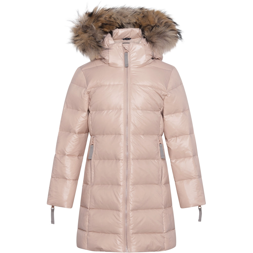VER de TERRE Pige dunfrakke med pels Dunfrakke med pels 415 Mahogany rose