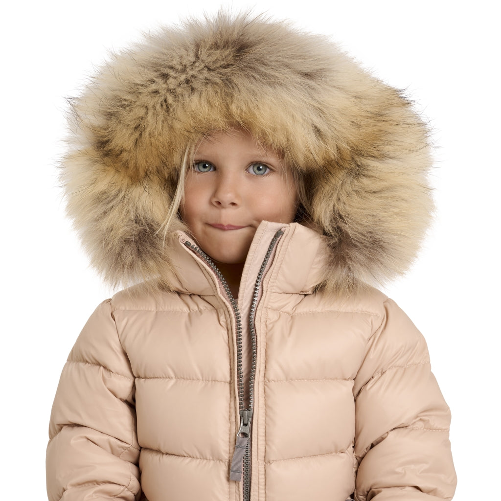 VER de TERRE Pige dunjakke med pels Dunjakke med pels 415 Mahogany rose