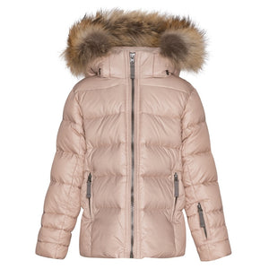 VER de TERRE Pige dunjakke med pels Dunjakke med pels 415 Mahogany rose