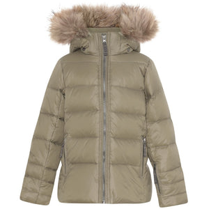 VER de TERRE Pige dunjakke med pels Jakke 911 Caramel/grey