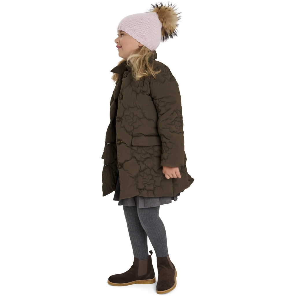 VER de TERRE Rose pige dunfrakke Dunfrakke 002 Snow