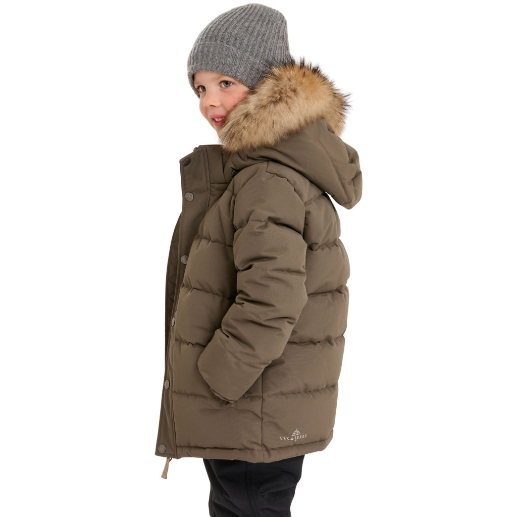 VER de TERRE Vinter dunjakke med pels Dunjakke med pels 875 Crocodile