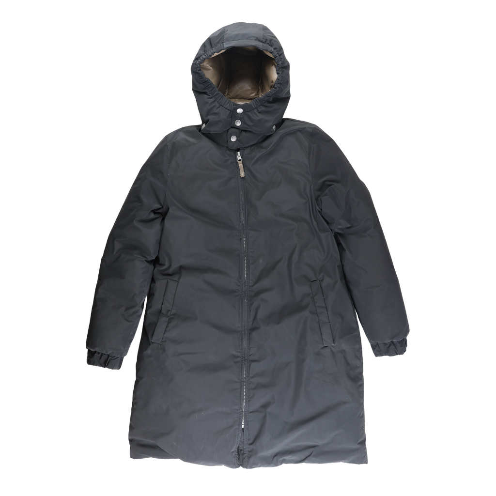 RE-LOVE Pige parkafrakke - Black/caramel