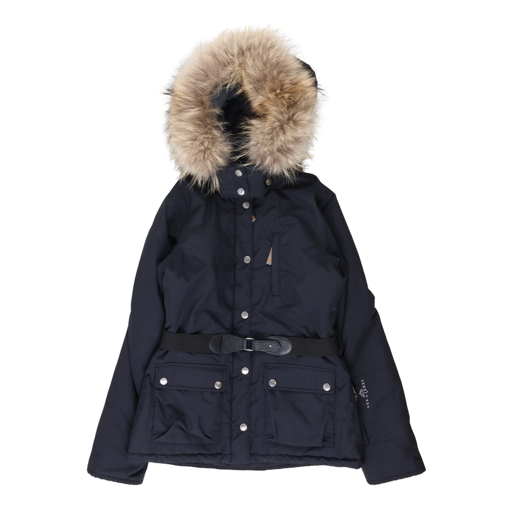 RE-LOVE Arctic girl's winter jacket with belt and fur