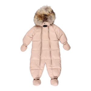 RE-LOVE Baby dunflyverdragt med pels - Rose powder