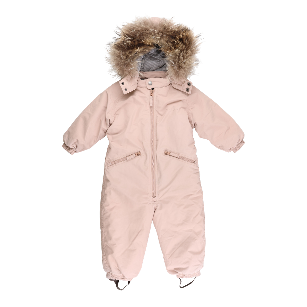 RE-LOVE Flyverdragt med pels - Mahogany rose